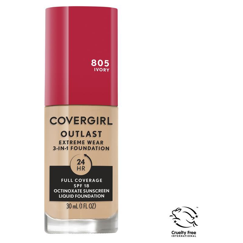 Covergirl Outlast Extreme Wear Foundation 805 Ivory 30ml