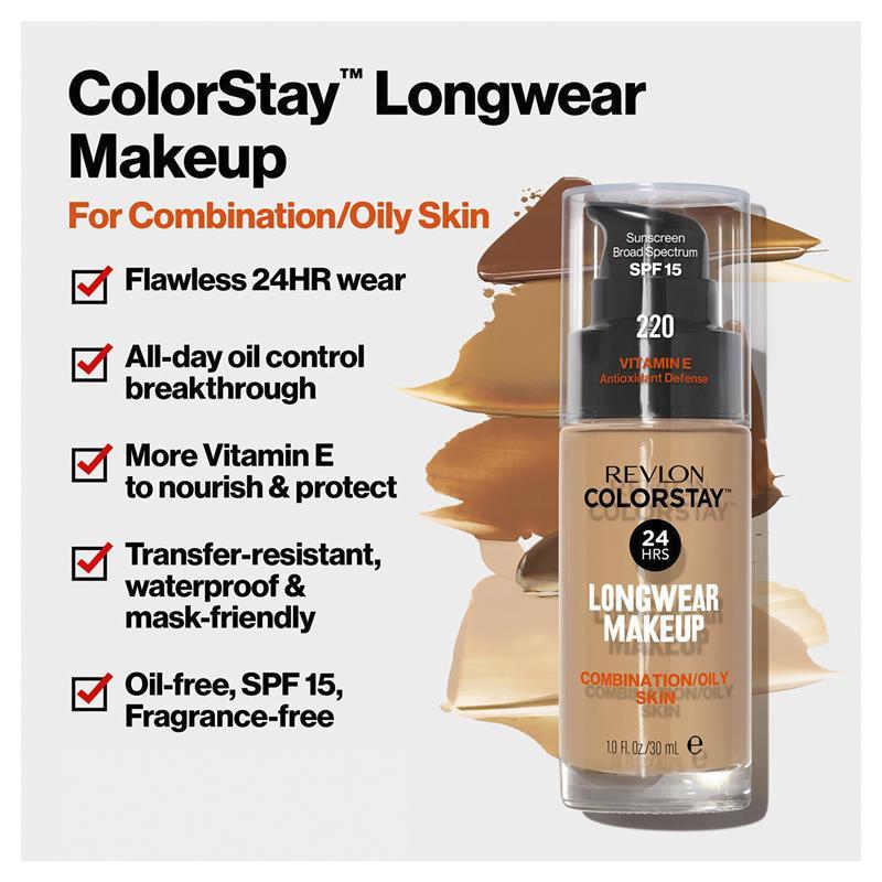 Revlon Colorstay Makeup Foundation For Combination/Oily Skin Sand Beige