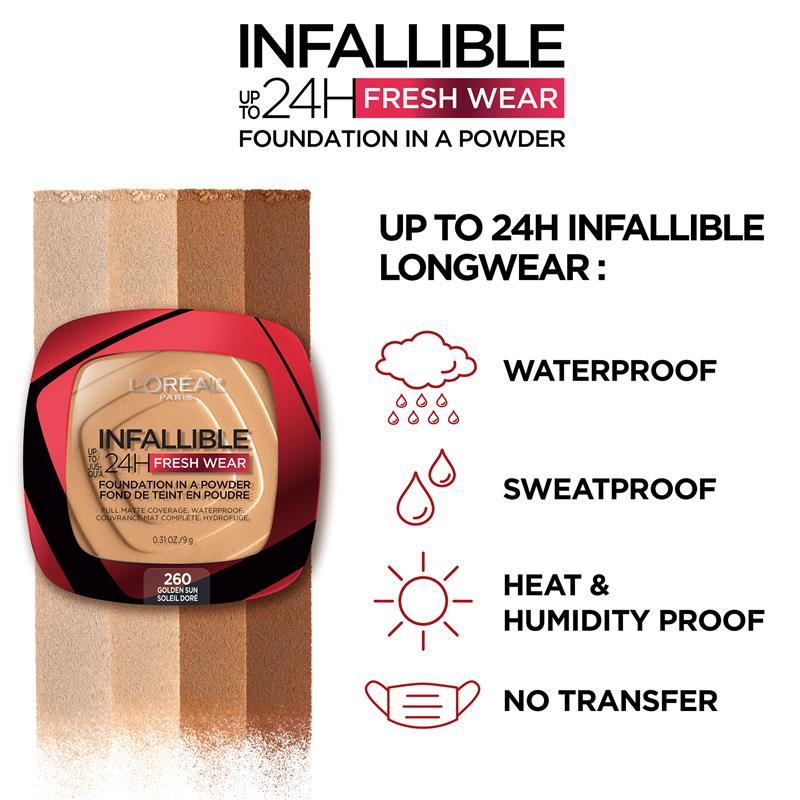L'Oreal Paris Infallible 24H Freshwear Foundation In A Powder 180