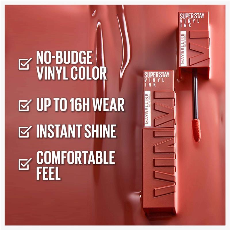 Maybelline Superstay Vinyl Ink Liquid Lip Colour Peppy