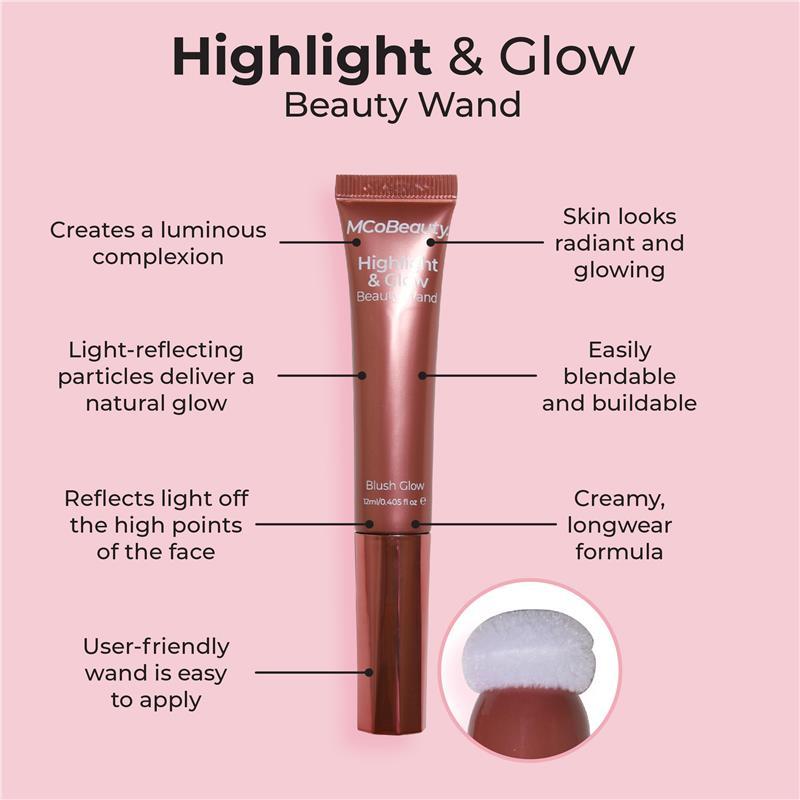 MCoBeauty Highlight & Glow Beauty Wand Blush Glow New