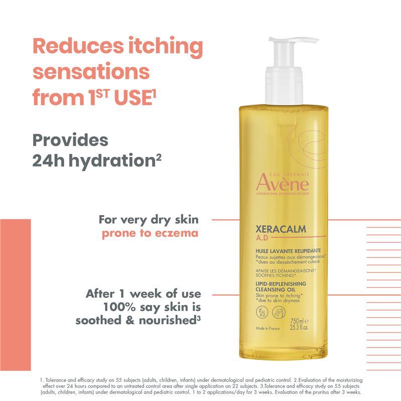 Avene Xeracalm A.D Lipid Replenishing Cleansing Oil 750ml