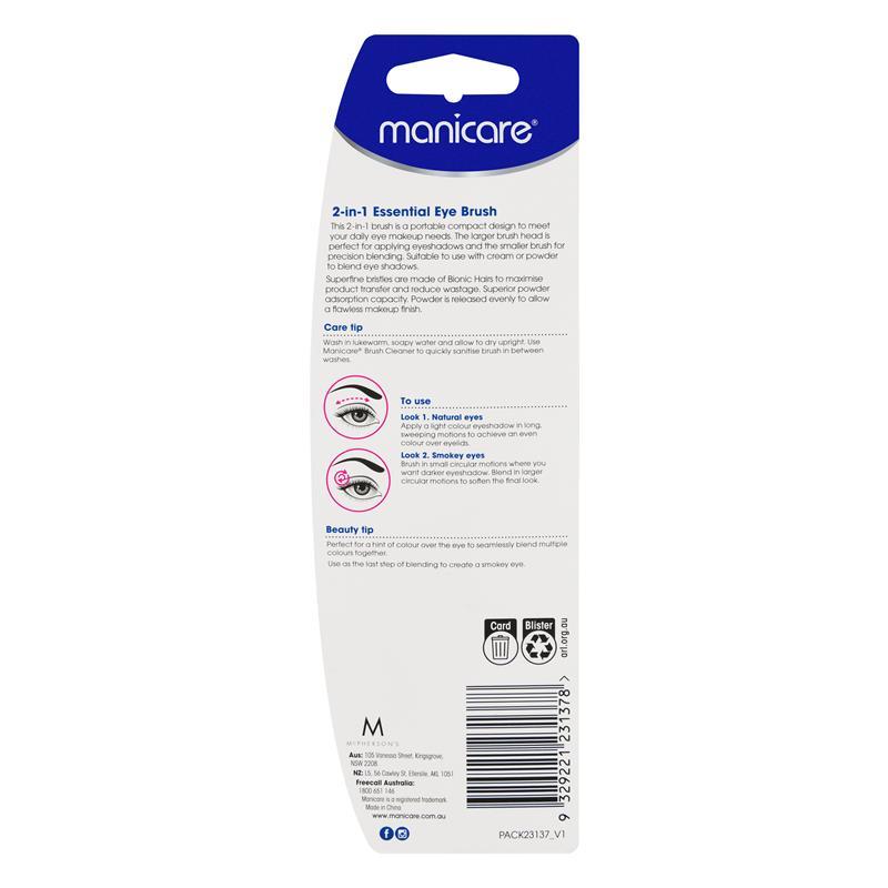 Manicare 2-In-1 Essential Eye Brush
