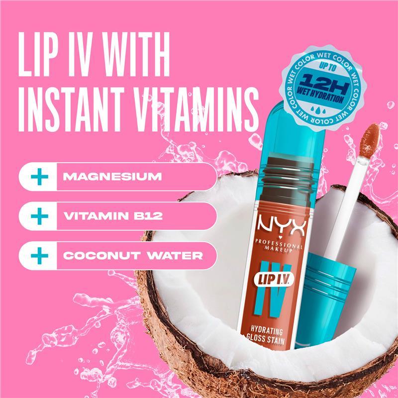 NYX Lip IV Hydrating Gloss Stain Caramel Drip