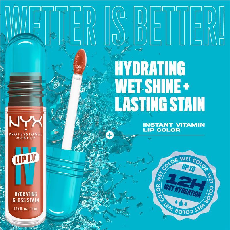 NYX Lip IV Hydrating Gloss Stain Caramel Drip