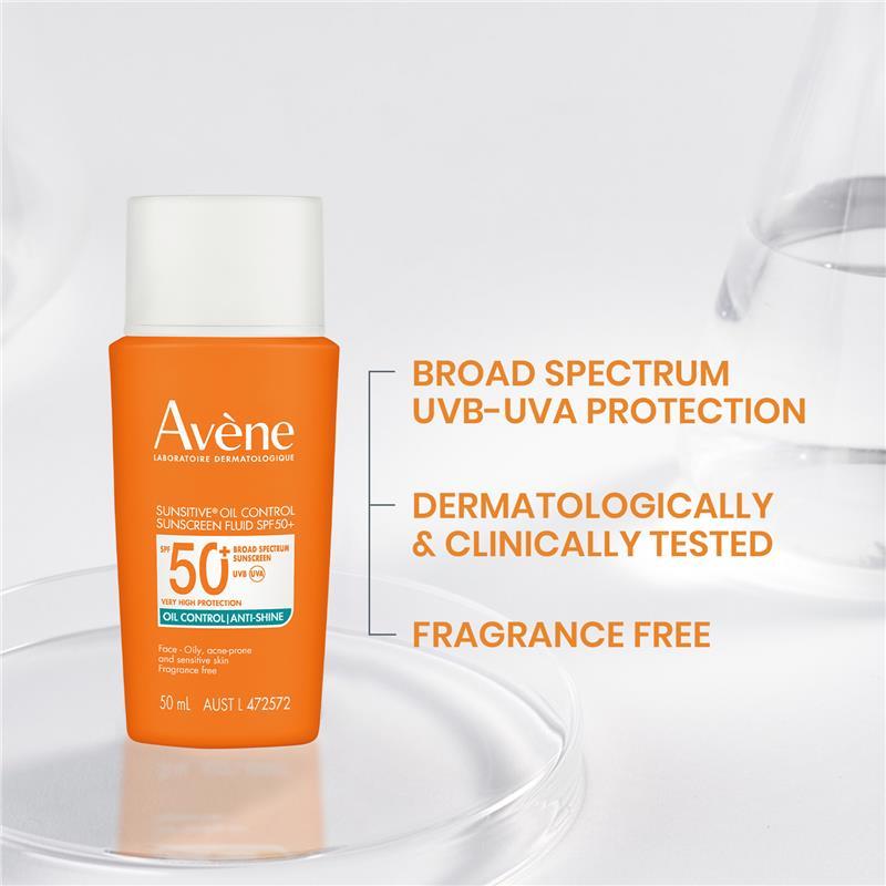 Avene Sunsitive Oil Control Sunscreen Fluid SPF50+
