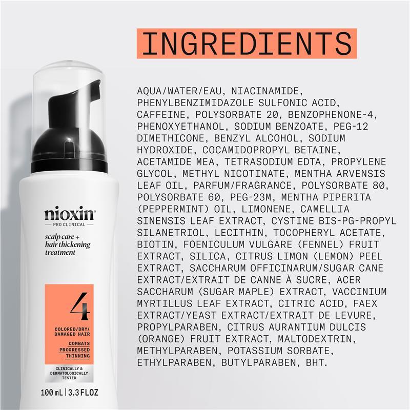 Nioxin Scalp + Hair Thickening System 4 Leave on Treatment 100ml