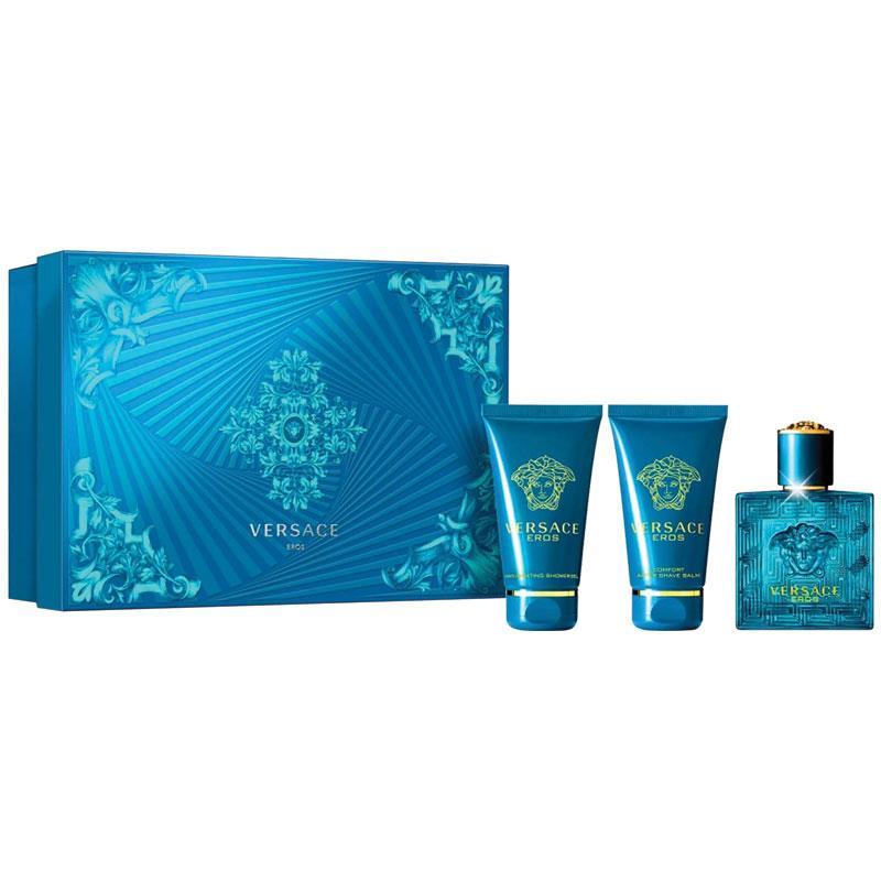 Versace Eros Set Eau De Toilette 50ml + Shower Gel 50ml + After Shave Balm 50ml 3 Piece Set